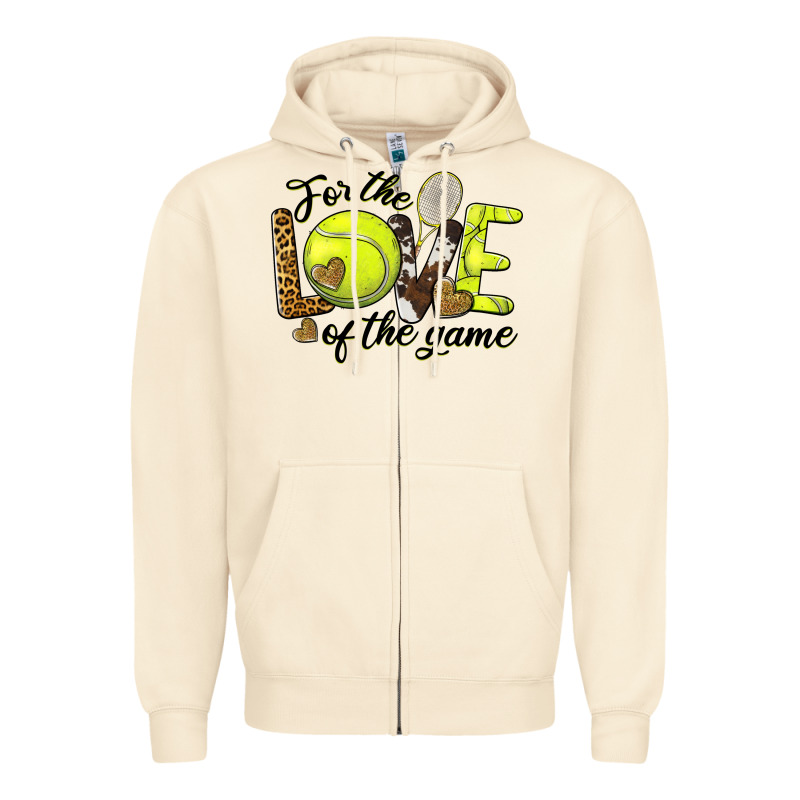 For The Love Of The Game Tennis Zipper Hoodie by BarkalooDesign | Teevron