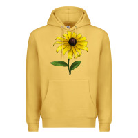 Antique Gold Black Eyed Susan Flower Premium Hoodie - LillyAllenDesigns