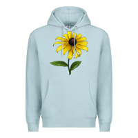 Blue Mist Black Eyed Susan Flower Premium Hoodie - LillyAllenDesigns