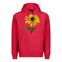Cardinal Black Eyed Susan Flower Premium Hoodie - LillyAllenDesigns