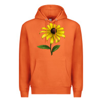 Carrot Black Eyed Susan Flower Premium Hoodie - LillyAllenDesigns
