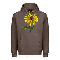 Coffee Black Eyed Susan Flower Premium Hoodie - LillyAllenDesigns