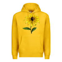 Lemon Black Eyed Susan Flower Premium Hoodie - LillyAllenDesigns