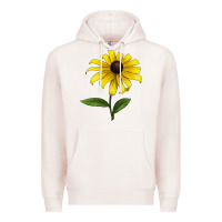 Pale Pink Black Eyed Susan Flower Premium Hoodie - LillyAllenDesigns