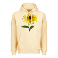 Pina Colada Black Eyed Susan Flower Premium Hoodie - LillyAllenDesigns