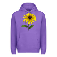 Purple Black Eyed Susan Flower Premium Hoodie - LillyAllenDesigns