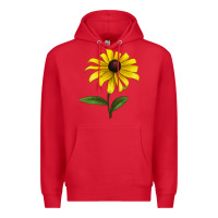 Red Black Eyed Susan Flower Premium Hoodie - LillyAllenDesigns
