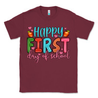 Burgundy happy first day of school Classic Tee - JahusDesignShop