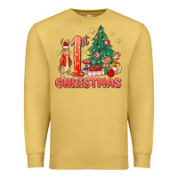 Antique Gold red christmas bunny 1st christmas Premium Sweatshirt - MaliasSmallBusiness