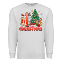 Dove Grey red christmas bunny 1st christmas Premium Sweatshirt - MaliasSmallBusiness