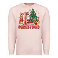 Pale Pink red christmas bunny 1st christmas Premium Sweatshirt - MaliasSmallBusiness