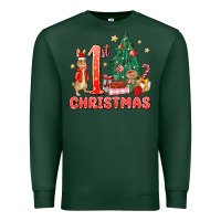 Sports Green red christmas bunny 1st christmas Premium Sweatshirt - MaliasSmallBusiness