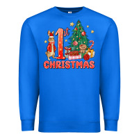 True Royal red christmas bunny 1st christmas Premium Sweatshirt - MaliasSmallBusiness