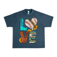 Midnight Navy western love baseball Urban Heavy Tee - HRA Design Shop