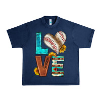 Navy western love baseball Urban Heavy Tee - HRA Design Shop