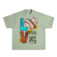 Oil Green western love baseball Urban Heavy Tee - HRA Design Shop