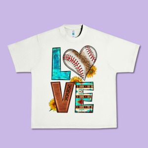 Western Love Baseball Urban Heavy Tee Designed By Hra Design Shop
