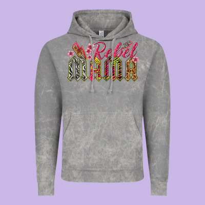 Rebel Mama Vintage Hoodie Designed By Texasbilliewilder