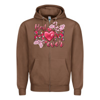 Chestnut best mom ever Zipper Hoodie - NancyCooperArtShop
