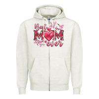 Oatmeal Heather best mom ever Zipper Hoodie - NancyCooperArtShop