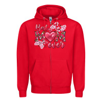 Red best mom ever Zipper Hoodie - NancyCooperArtShop