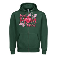 Sports Green best mom ever Zipper Hoodie - NancyCooperArtShop