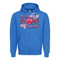 True Royal best mom ever Zipper Hoodie - NancyCooperArtShop
