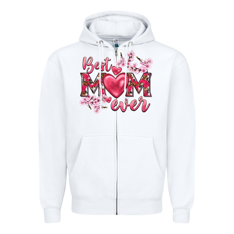 Best Mom Ever Zipper Hoodie by NancyCooperArtShop | Teevron