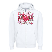 White best mom ever Zipper Hoodie - NancyCooperArtShop