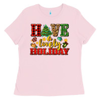 Bubblegum Pink have a lovely holiday with gloves Ladies Tee - AdoDesignShop