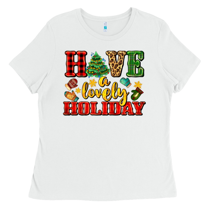 Have A Lovely Holiday With Gloves Ladies Tee by AdoDesignShop | Teevron