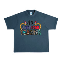 Midnight Navy all american teacher Urban Heavy Tee - CowhideDigitalArt