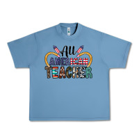 Pebble Blue all american teacher Urban Heavy Tee - CowhideDigitalArt