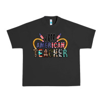 Pigment Black all american teacher Urban Heavy Tee - CowhideDigitalArt
