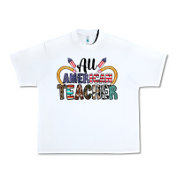 White all american teacher Urban Heavy Tee - CowhideDigitalArt