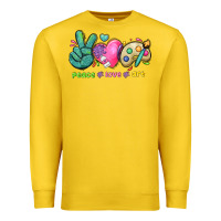 Lemon peace love art Premium Sweatshirt - NancyCooperArtShop