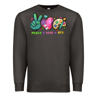 Smoke peace love art Premium Sweatshirt - NancyCooperArtShop