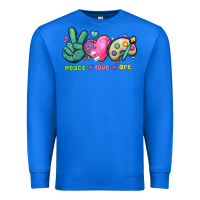 True Royal peace love art Premium Sweatshirt - NancyCooperArtShop
