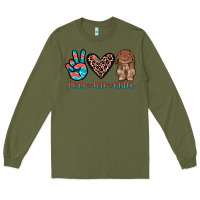 Army Green peace love easter Long Sleeve Tee - JahusDesignShop