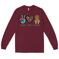 Burgundy peace love easter Long Sleeve Tee - JahusDesignShop