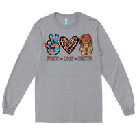 Heather Grey peace love easter Long Sleeve Tee - JahusDesignShop