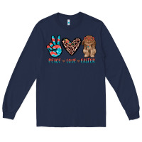 Navy peace love easter Long Sleeve Tee - JahusDesignShop