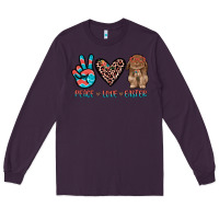 Plum peace love easter Long Sleeve Tee - JahusDesignShop