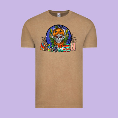 Halloween Vintage Tee Designed By Cowhidedigitalart