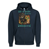 Navy life is better with a dachshund Zipper Hoodie - BarkalooDesign