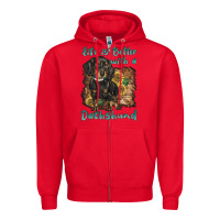 Red life is better with a dachshund Zipper Hoodie - BarkalooDesign