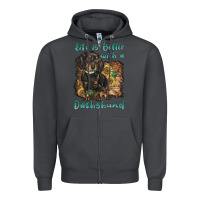 Smoke life is better with a dachshund Zipper Hoodie - BarkalooDesign
