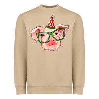 Mushroom pig christmas Heavyweight Sweatshirt - RanaPortraitStore