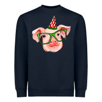 Navy pig christmas Heavyweight Sweatshirt - RanaPortraitStore