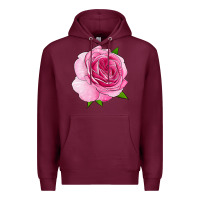 Burgundy All Dressed Up Rose Premium Hoodie - LillyAllenDesigns